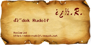 Ádok Rudolf névjegykártya